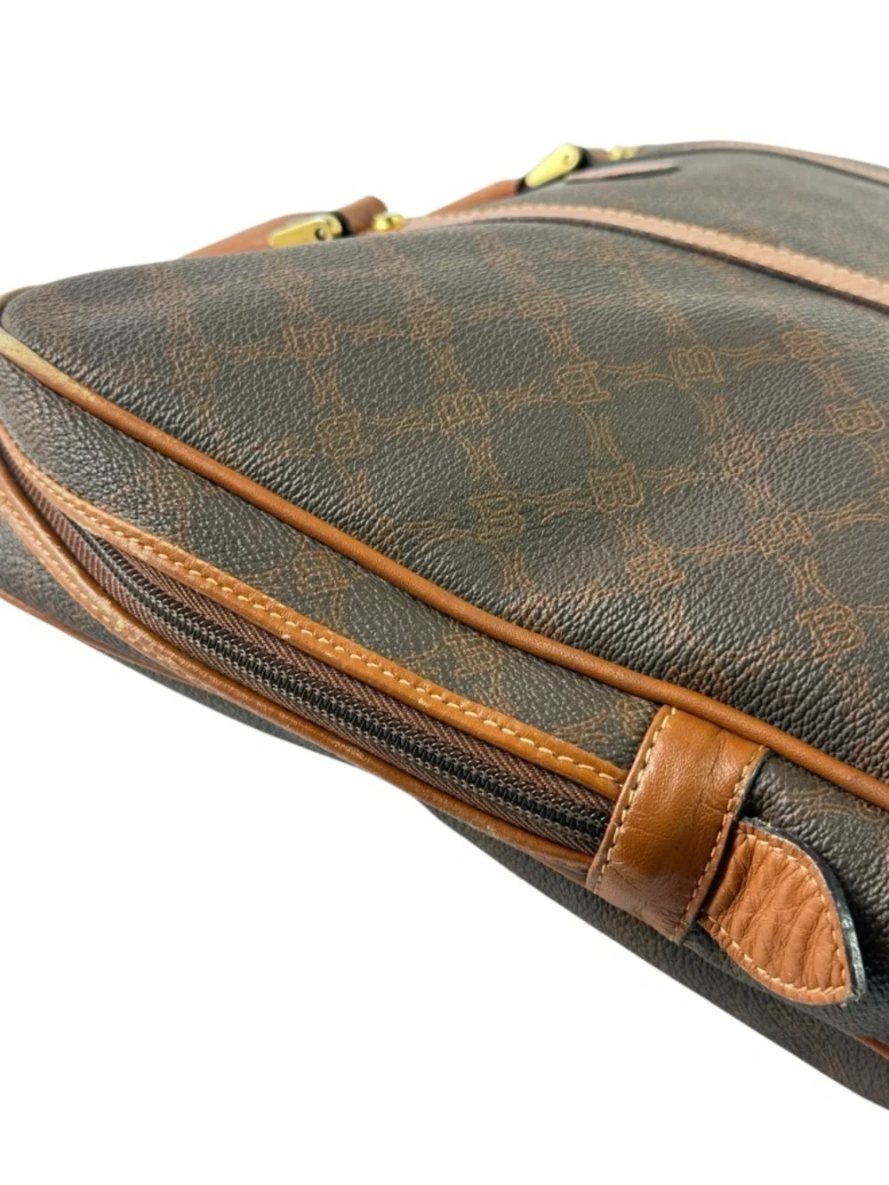 BALLY Vintage Documents Canvas Leather Briefcase Made in Italy